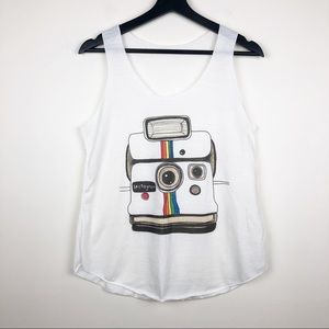 White “Instagram Logo” Tank Top